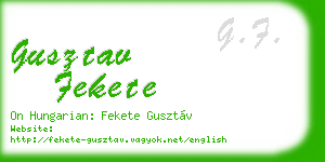 gusztav fekete business card